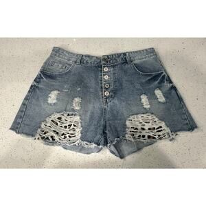 Distressed Shorts Women Size XL